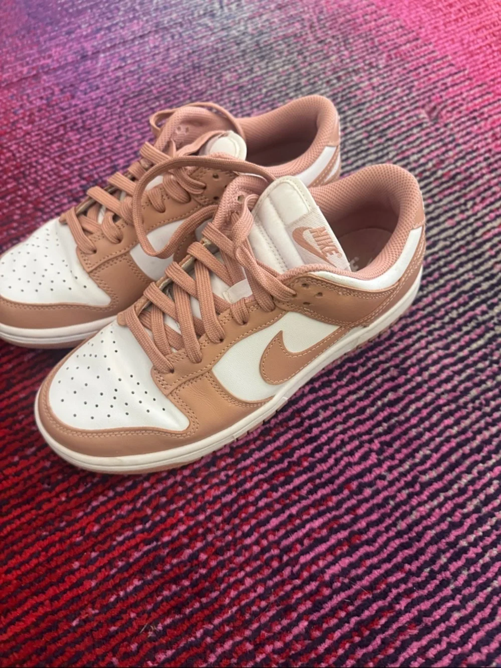 Nike Women’s dunks in tan color